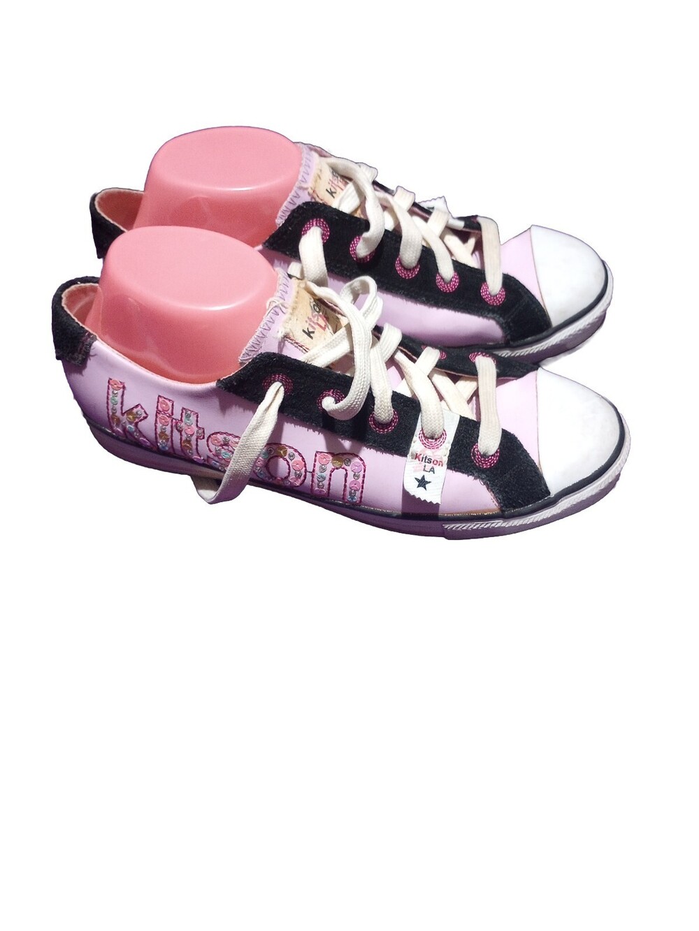 Kitson LA Women's Sneakers Size 9.5M US Pink Black and White great condition